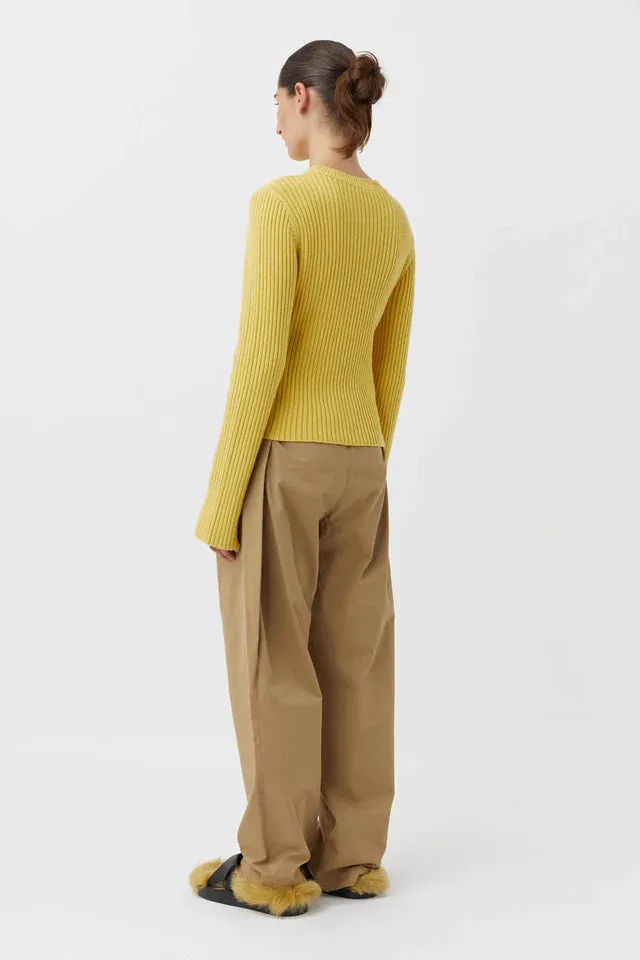 Aleksy Crew Knit Egg Nog