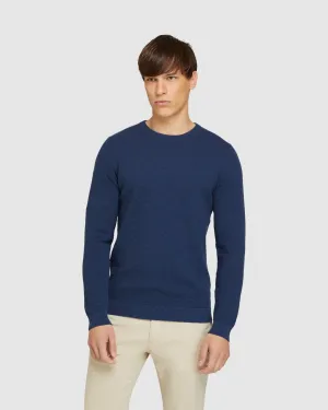 Arlo Textured Cotton Crew Neck Knit