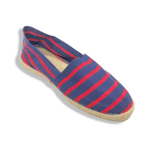 ARTISANAT FRANCAIS red and navy espadrilles