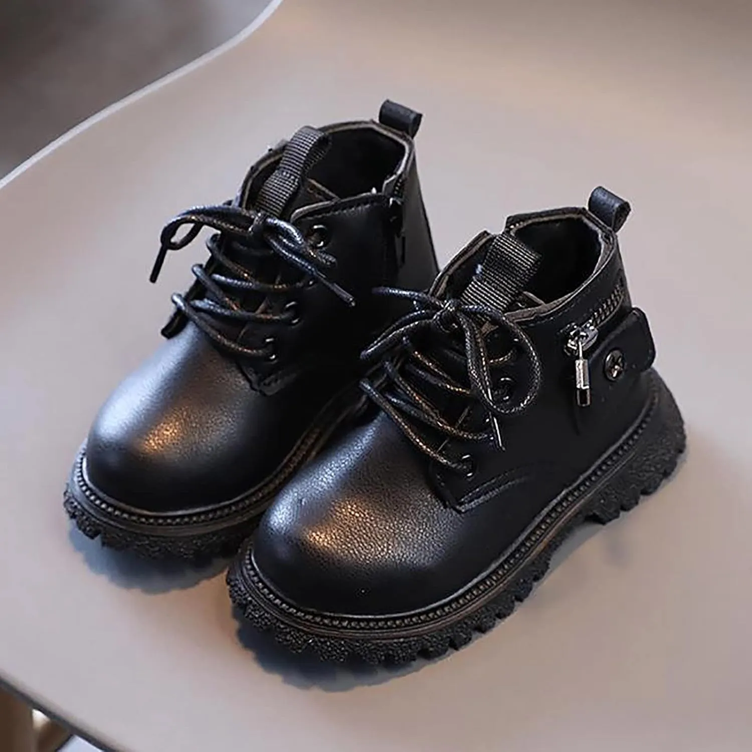 Autumn Winter New Boys Girls British Single Boot Boys Kids Side Zipper Fashion Short Shoes Little Kid Bog Boots