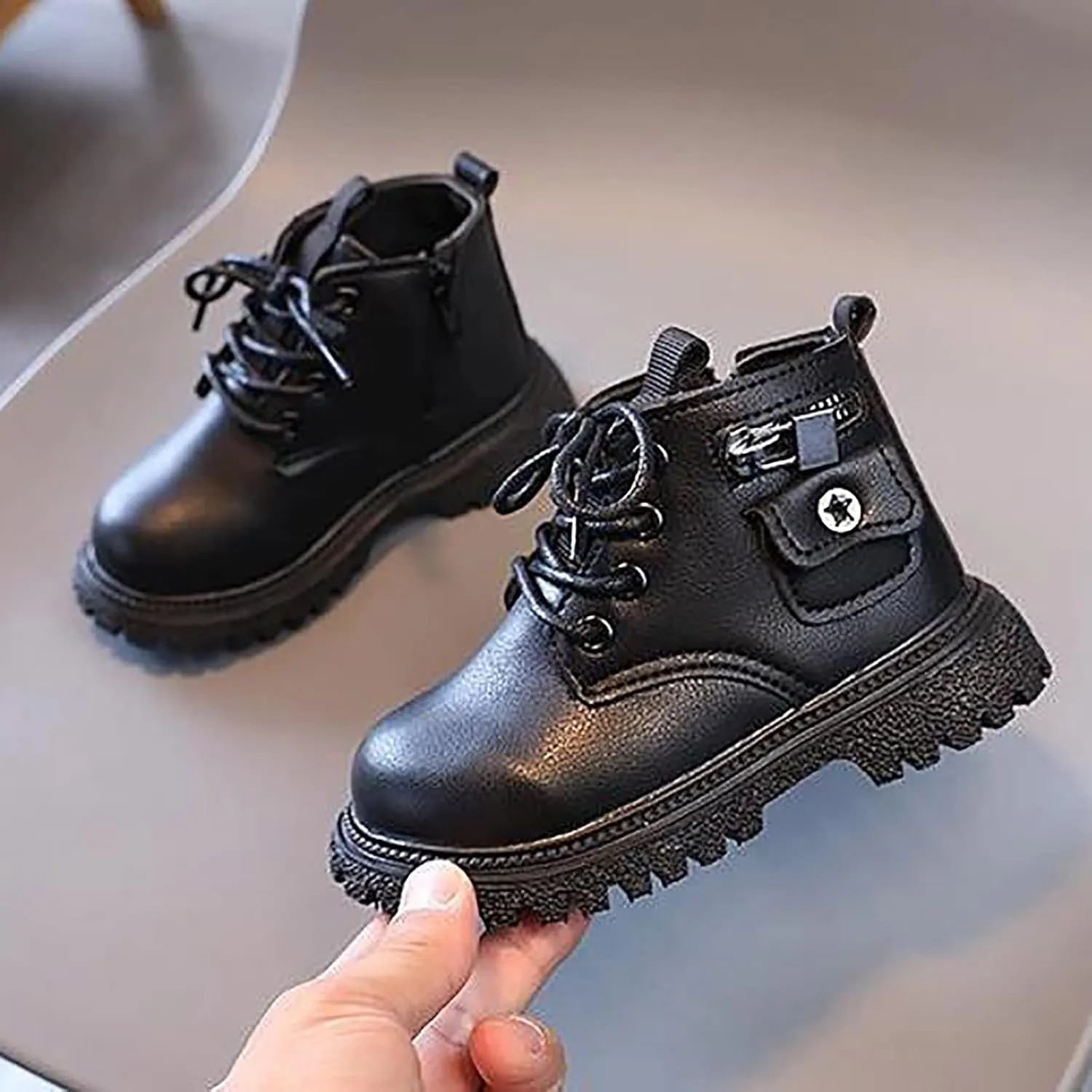 Autumn Winter New Boys Girls British Single Boot Boys Kids Side Zipper Fashion Short Shoes Little Kid Bog Boots