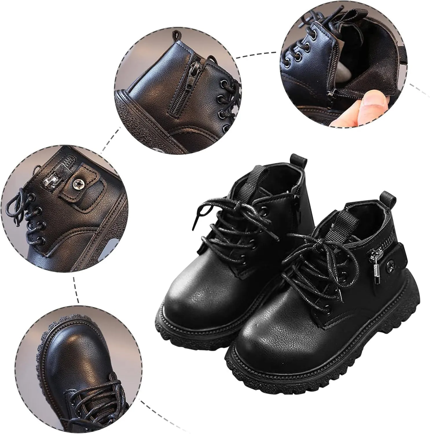 Autumn Winter New Boys Girls British Single Boot Boys Kids Side Zipper Fashion Short Shoes Little Kid Bog Boots