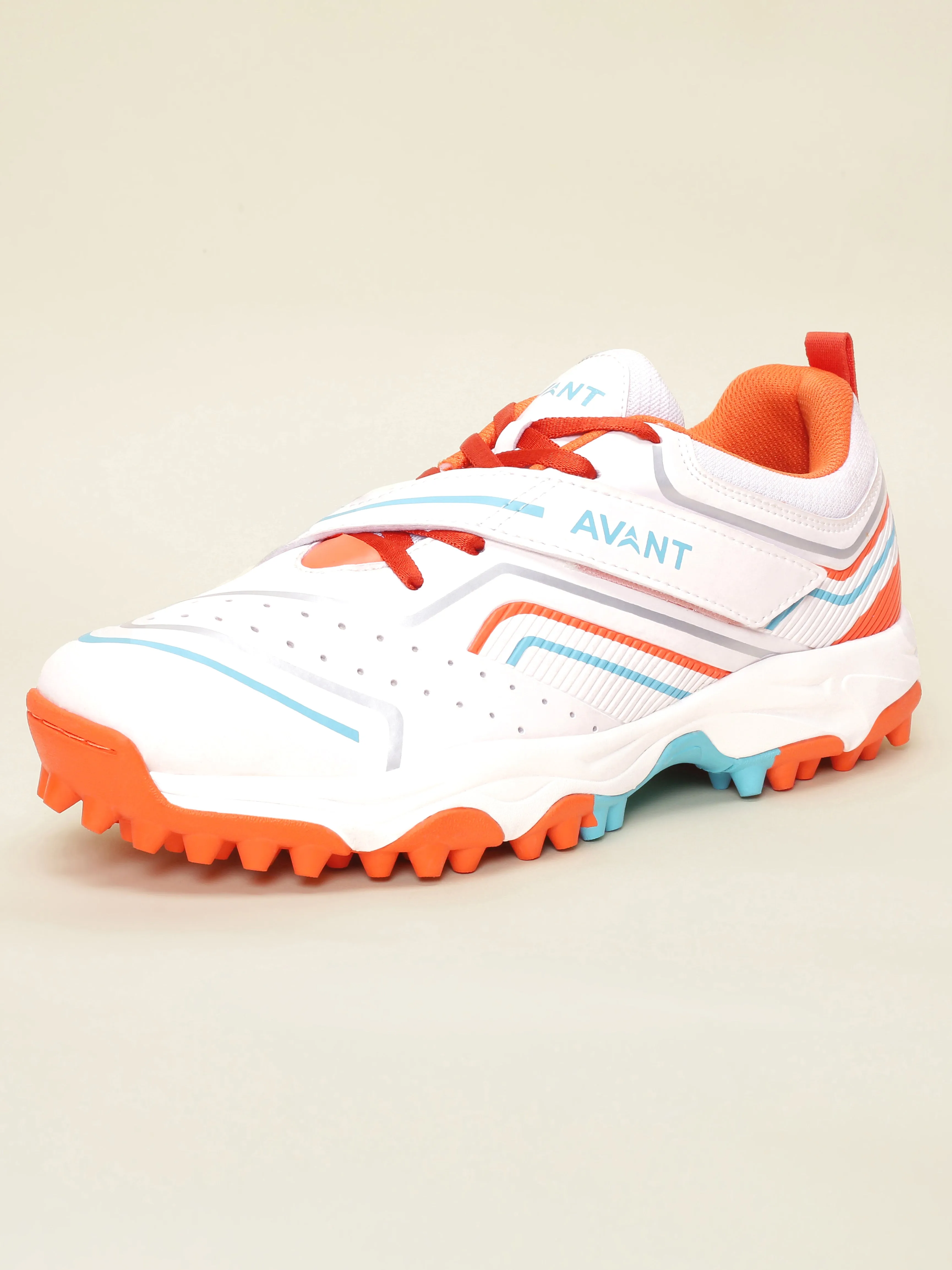 Avant Men's Impact Cricket Shoes - White/Orange