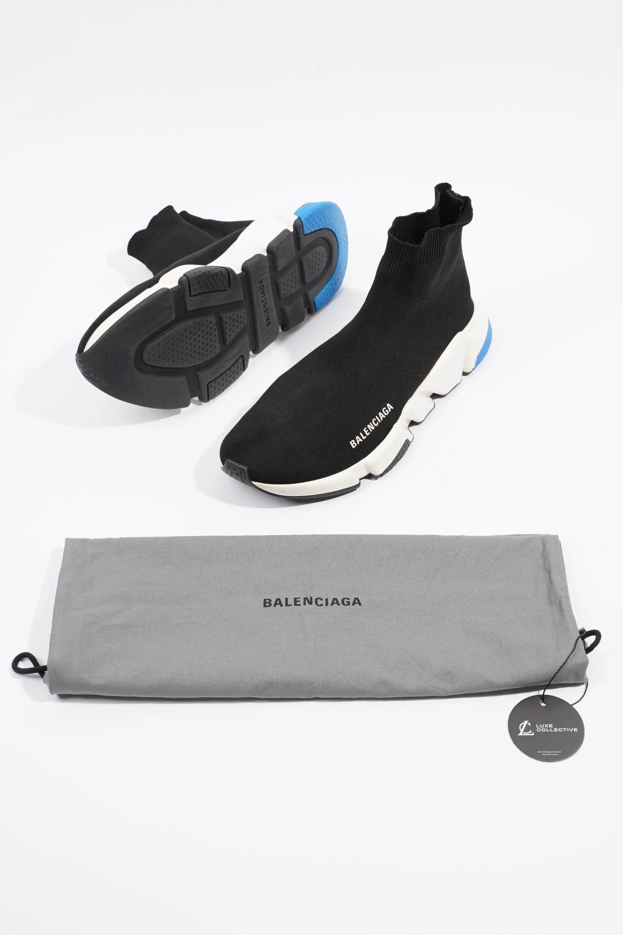 Balenciaga Speed Black / White / Blue EU 40 / UK 6