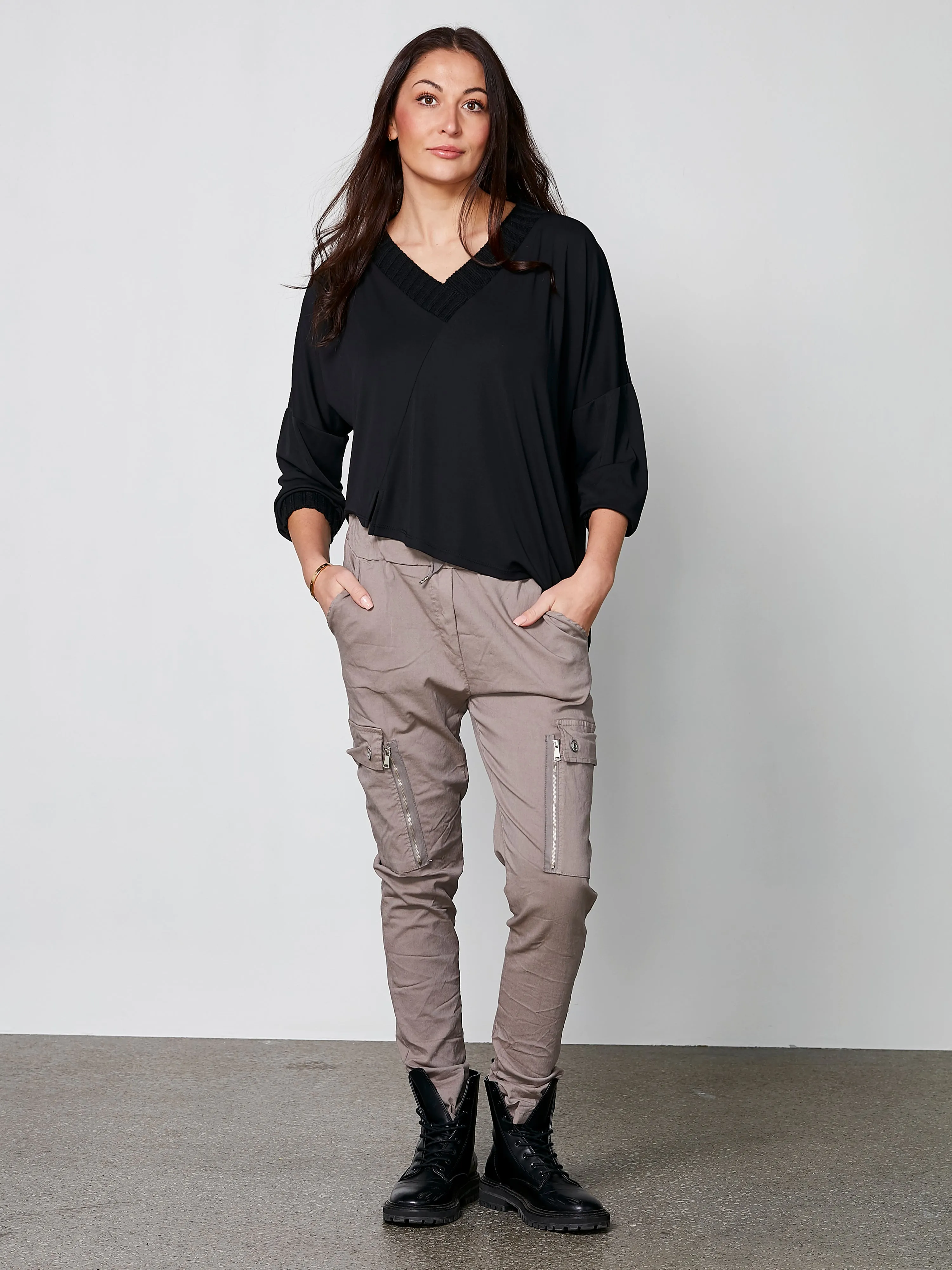 CARMEN YNDE trousers - Mud
