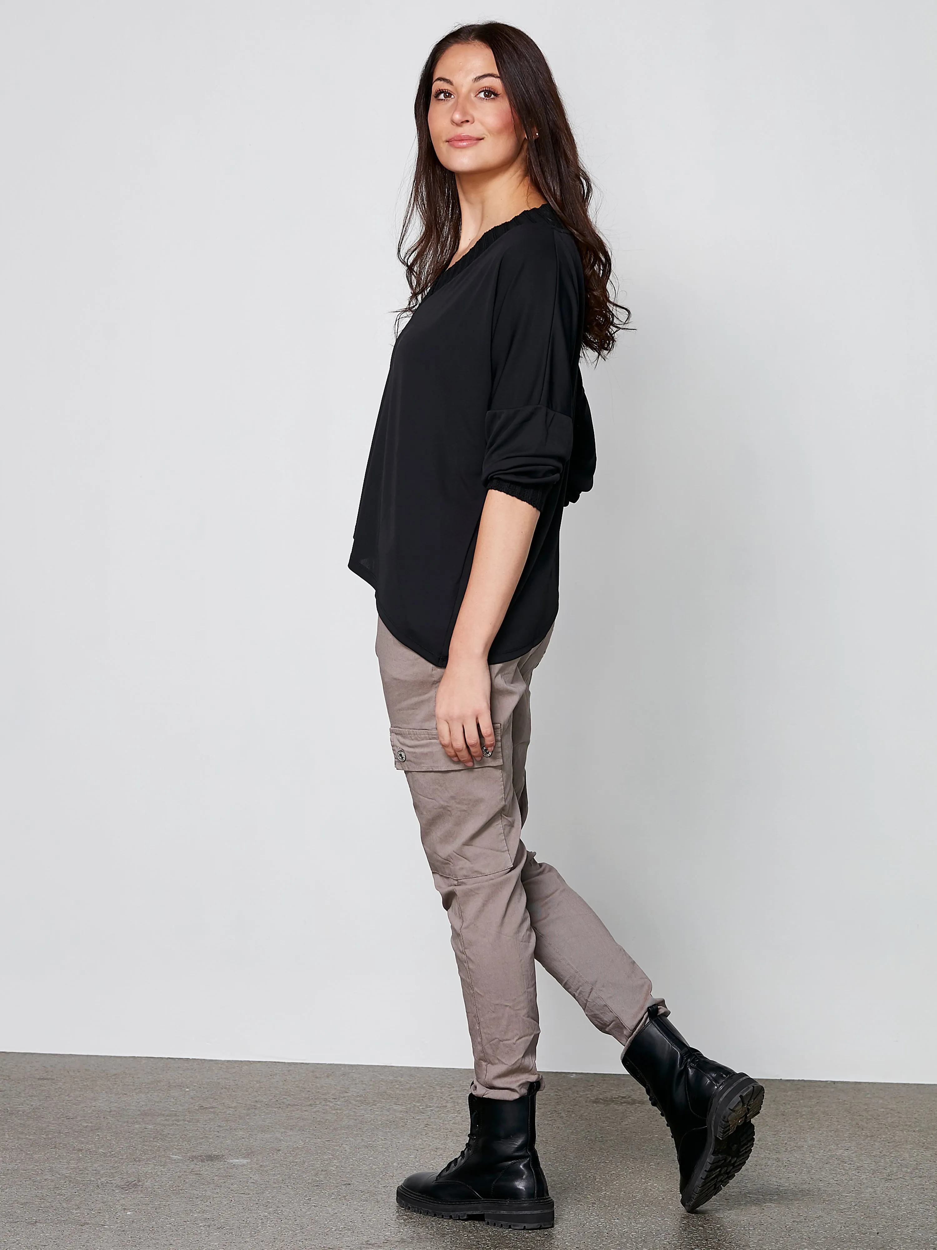 CARMEN YNDE trousers - Mud