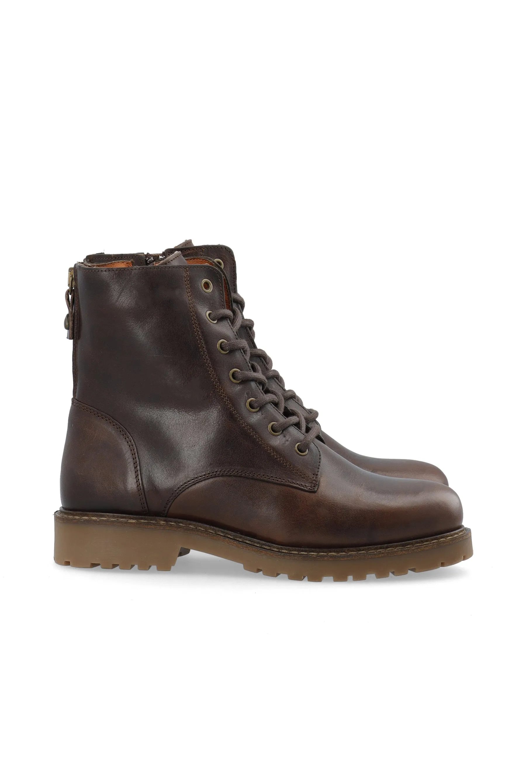 CASAYA LACE UP BOOT - Coffee