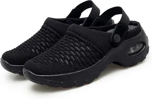 Cathalem Mules for Women 2024 Air Cushion Orthopedic Slip on Shoes Air Cushion Slip-on Diabetic Walking Shoes for Women
