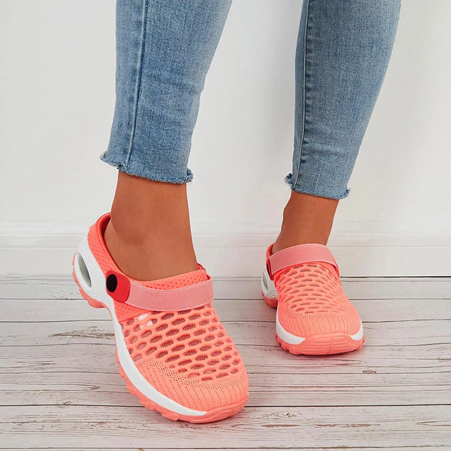 Cathalem Orthopedic Shoes for Women Air Cushion Orthopedic Slip on Shoes Air Cushion Slip-on Diabetic Walking Shoes for Women