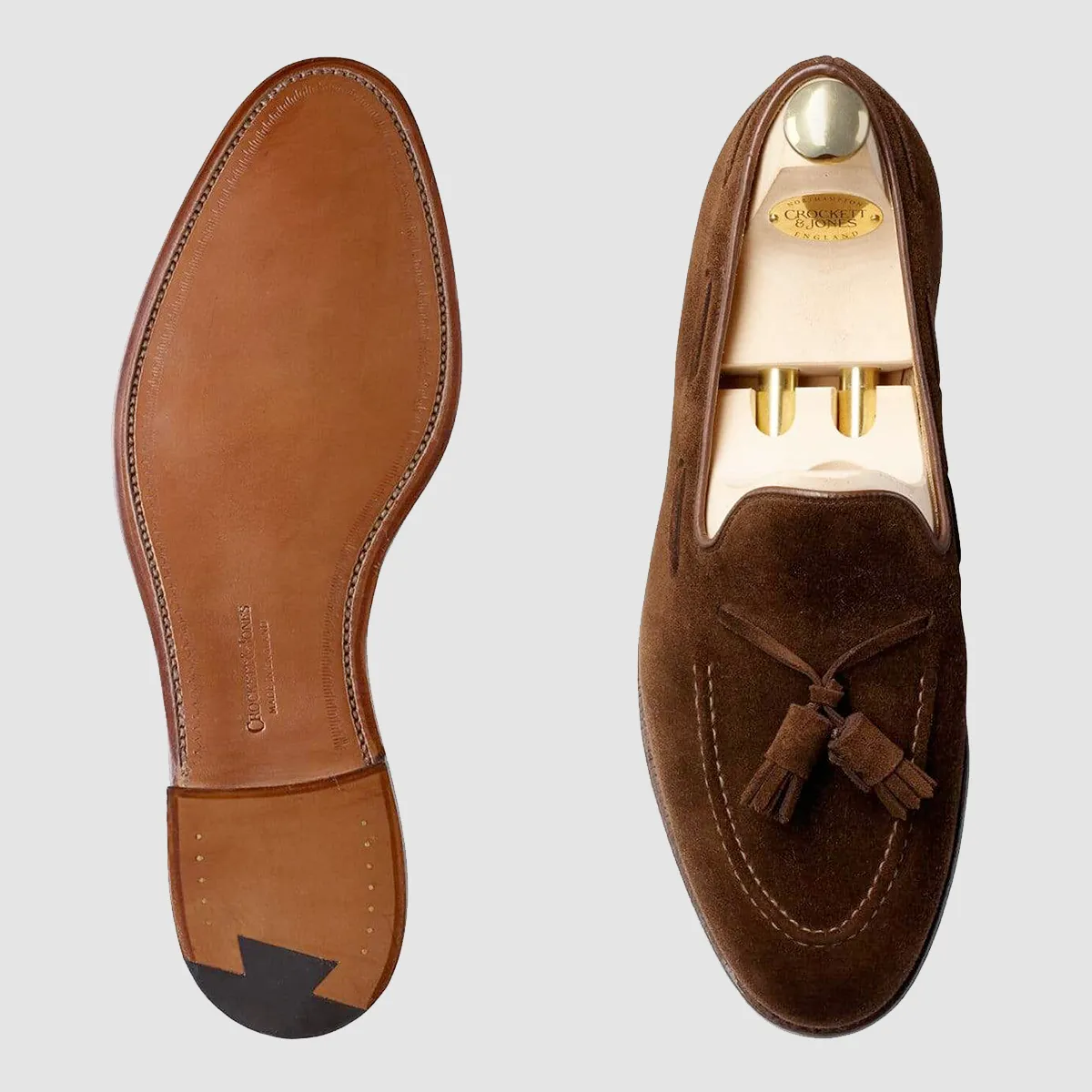 Cavendish 2, Dark Brown Calf Suede, Leather Sole