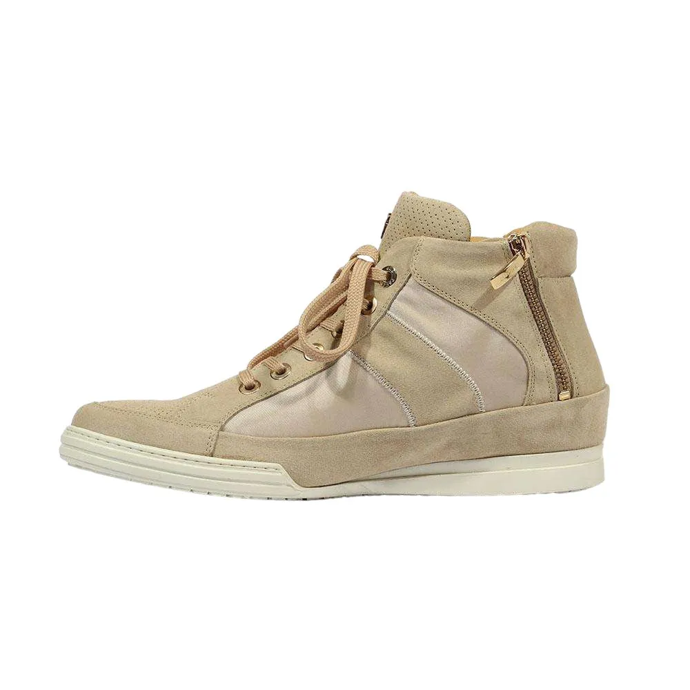 Cesare Paciotti Luxury Italian Men's 4US Cam NY Sam Beige Sneakers (CPM5323)