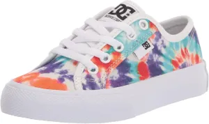 DC Boy's Manual Low Shoe Skate, Primary Tie Dye, 11 Big Kid
