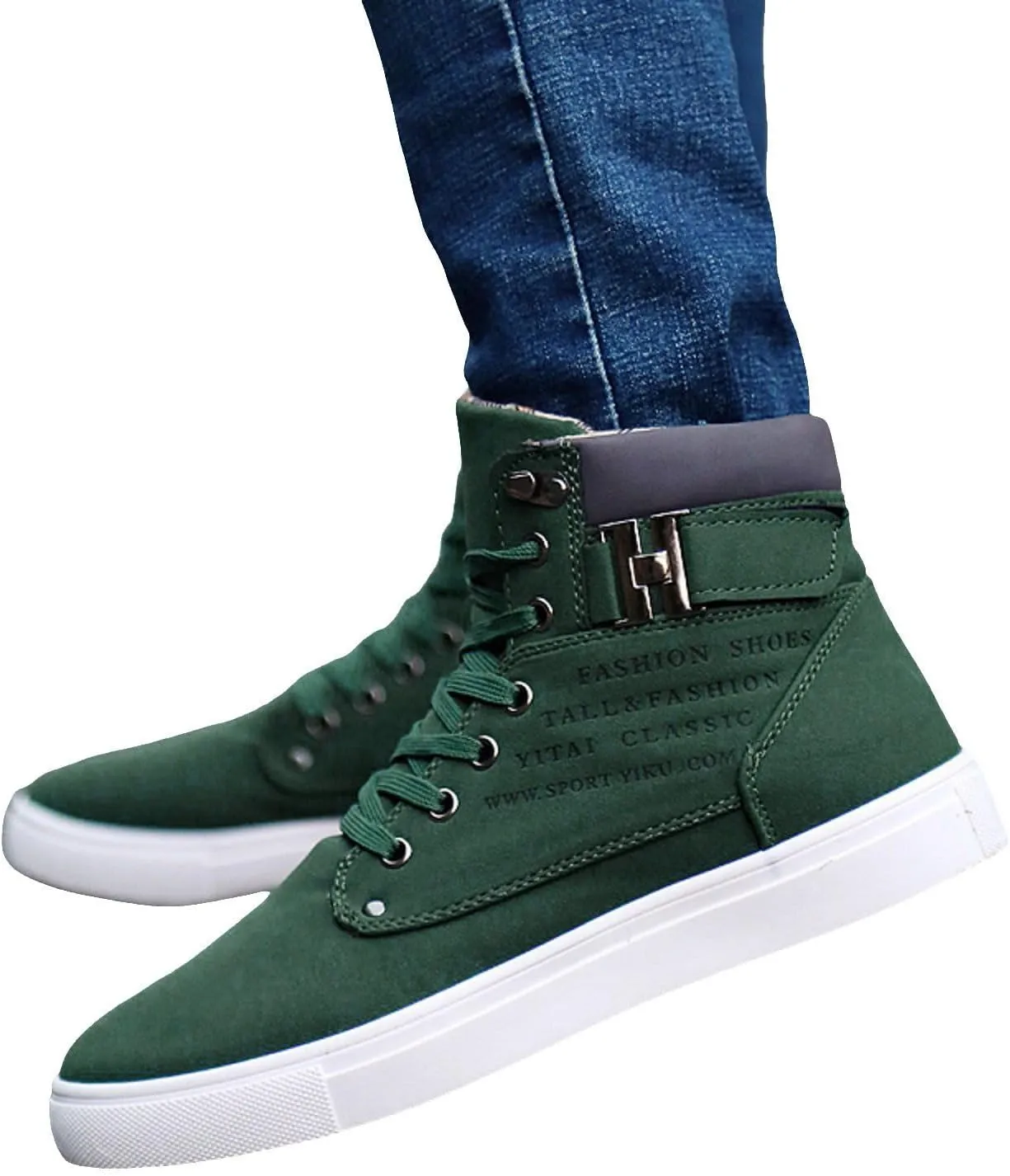 Flat Bottom Sport Shoes for Men Memory Foam Ankle Boots Comfort Lace Up Walking Boots Lightweight Casual Light Boots