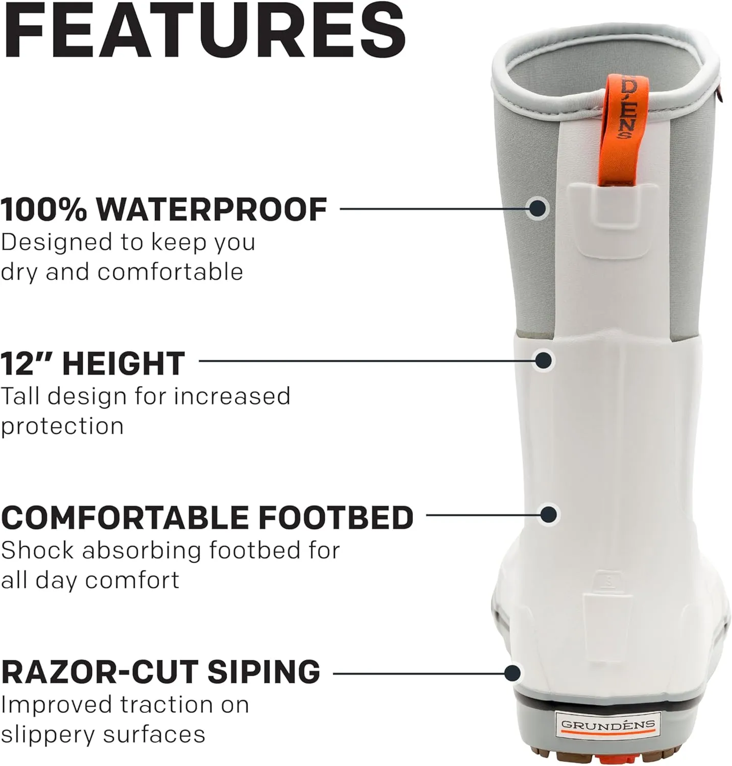 Grund??ns Men??s 12?? Deck Boot | Durable, Waterproof