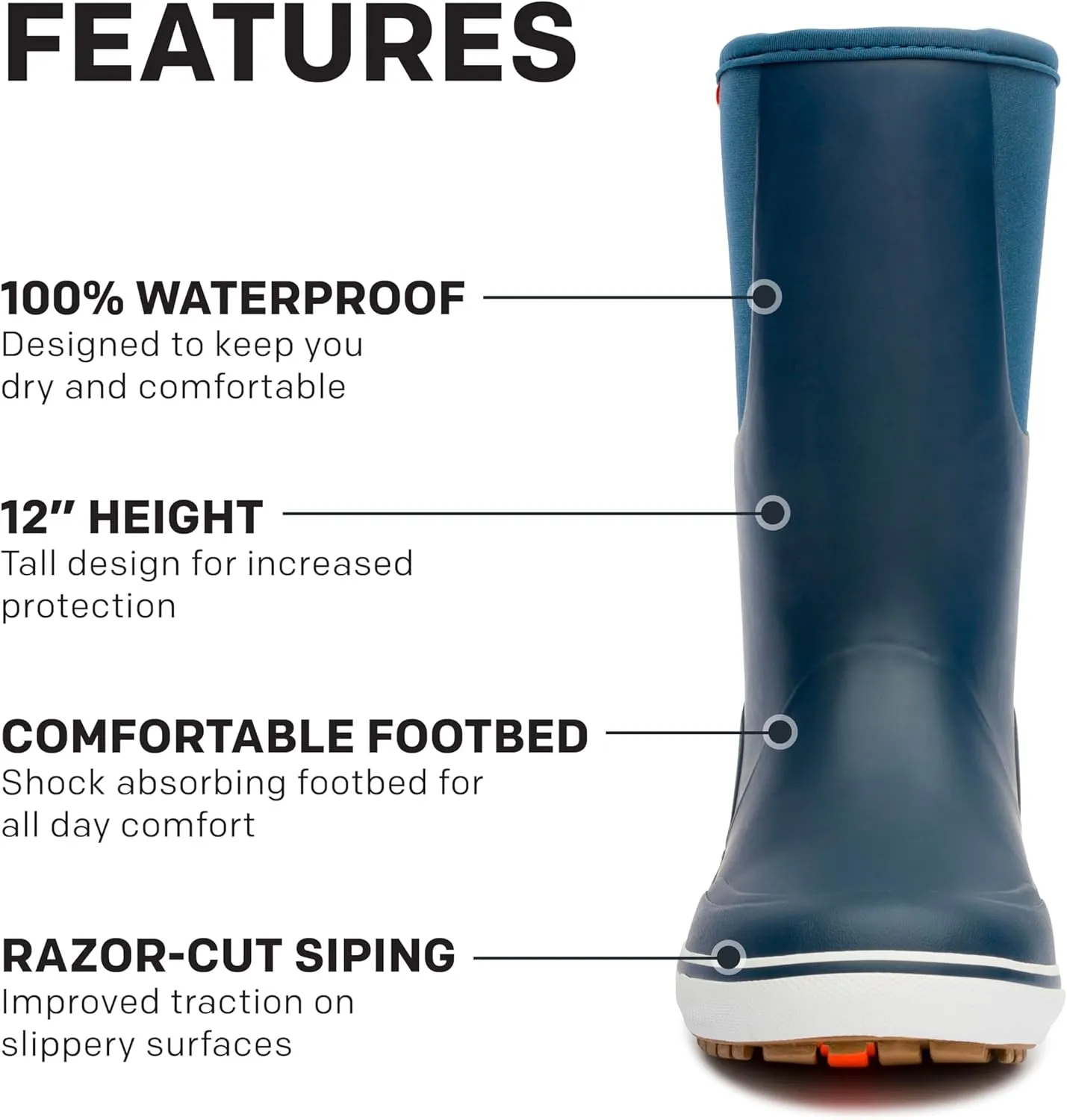 Grund??ns Men??s 12?? Deck Boot | Durable, Waterproof