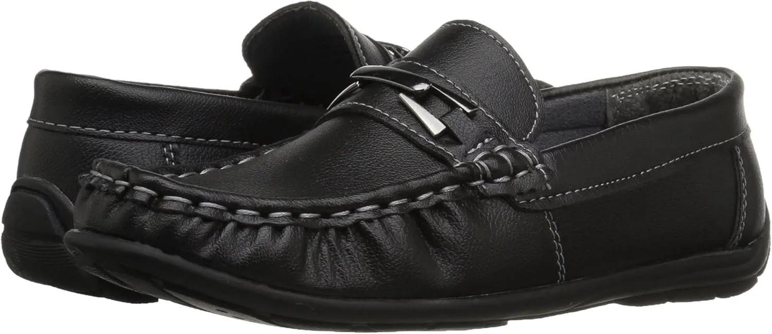 JOSMO Unisex-Child Boys Loafer with Metal Accent Driving Style