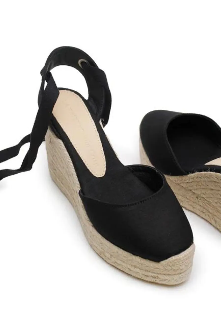 La Tribe x Caitlin Crisp High Wedge Espadrille Black