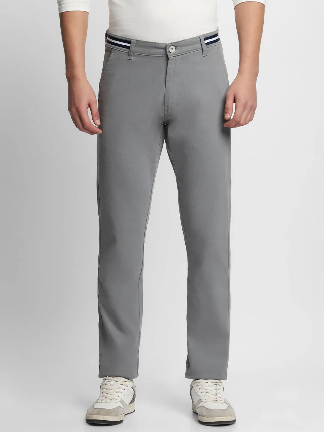 Men's CeMen'st Grey Slim Fit Wrinkle Free Chinos