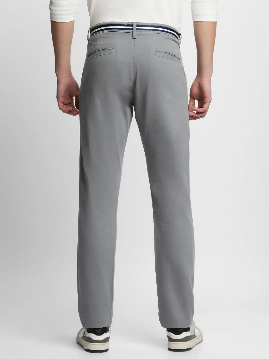 Men's CeMen'st Grey Slim Fit Wrinkle Free Chinos
