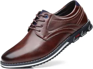 Men??s Dress Shoes Casual Business Oxford Derby Orthopedic Leather Shoes Comfortable Walking Shoes Office Loafers Work Flats Men's Shoes