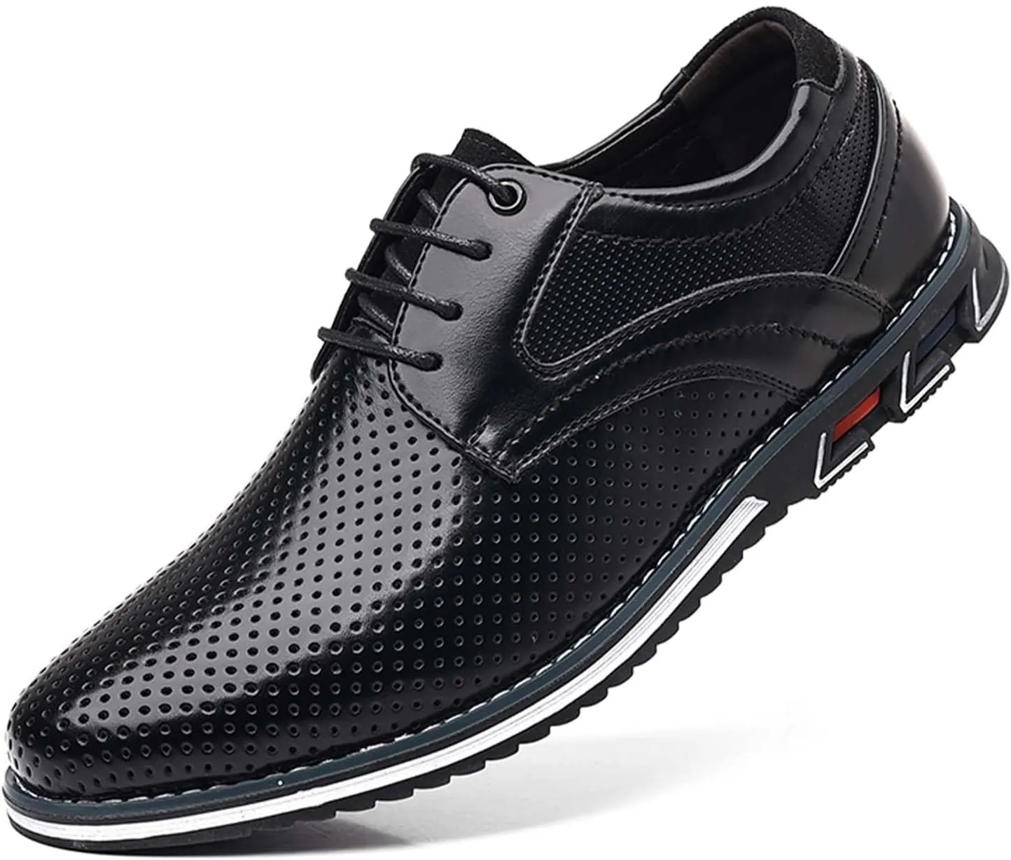 Men??s Dress Shoes Casual Oxford Derby Orthopedic Leather Shoes Breathable Walking Shoes Summer Business Office Loafers Work Flats