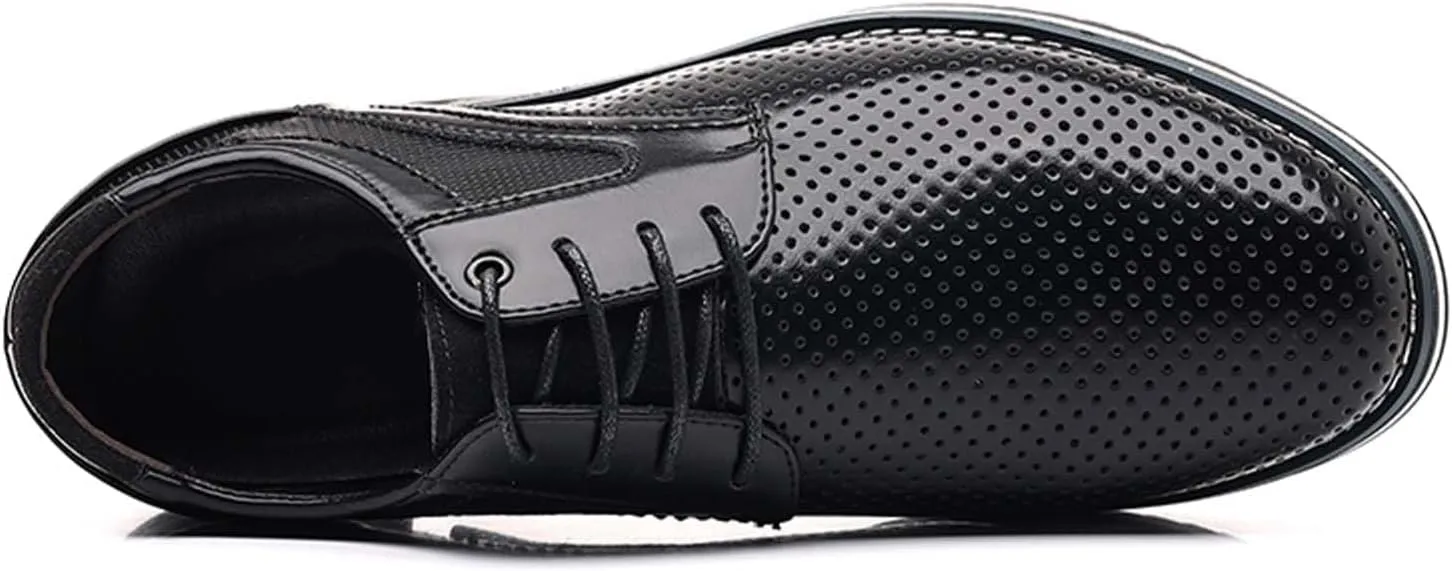 Men??s Dress Shoes Casual Oxford Derby Orthopedic Leather Shoes Breathable Walking Shoes Summer Business Office Loafers Work Flats
