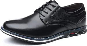 Mens Dress Shoes Casual Oxford Derby Orthopedic Leather Shoes Comfortable Walking Shoes Business Office Loafers Work Flats