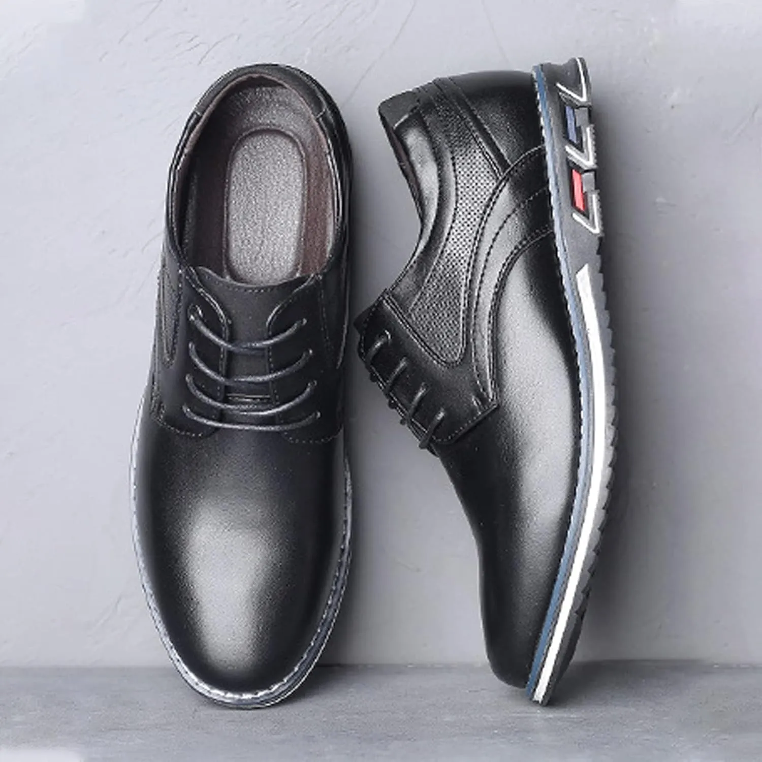 Mens Dress Shoes Casual Oxford Derby Orthopedic Leather Shoes Comfortable Walking Shoes Business Office Loafers Work Flats