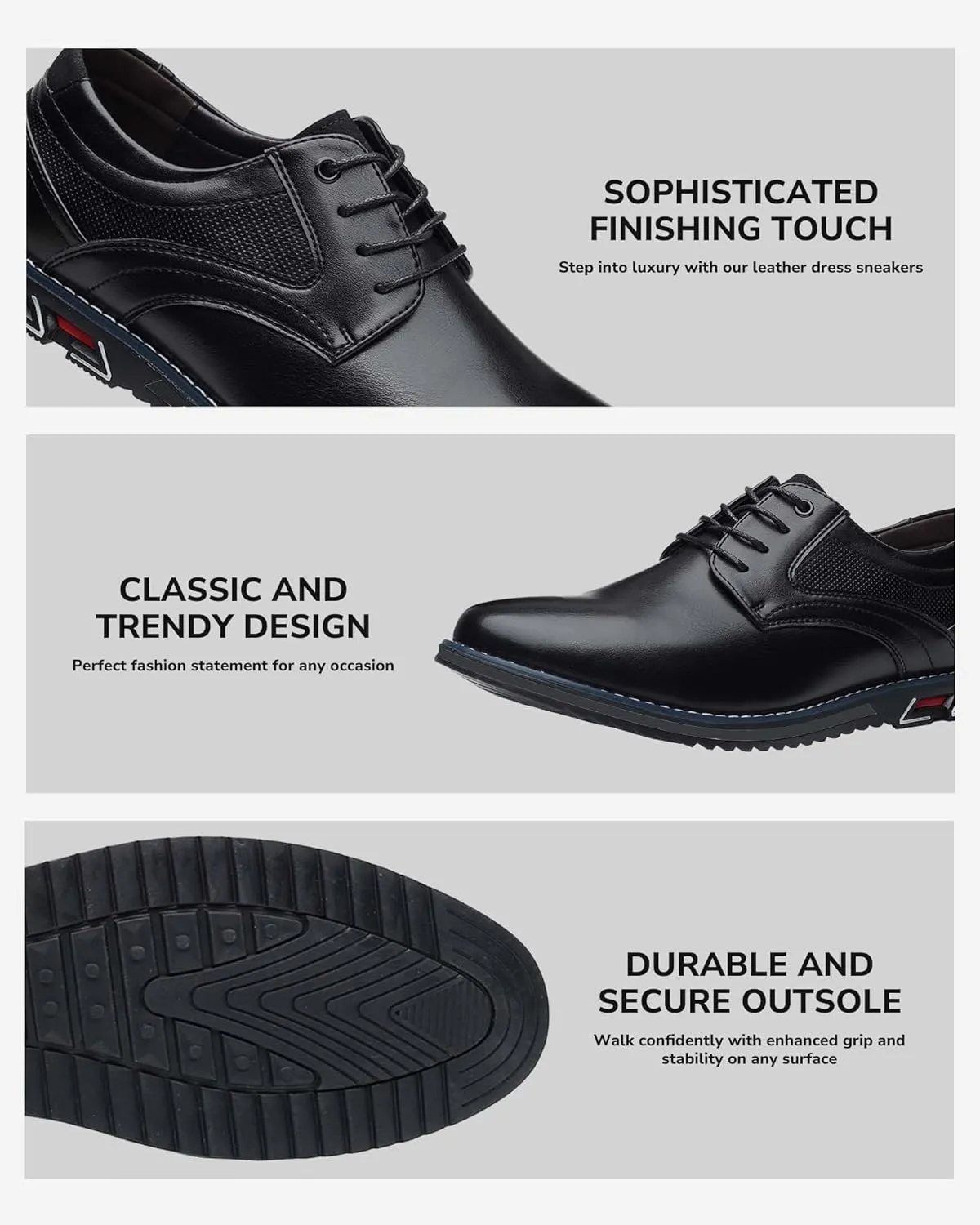 Men??s Dress Shoes No-Stripe Casual Business Oxford Derby Orthopedic Leather Shoes Comfortable Walking Shoes Office Loafers Work Flats