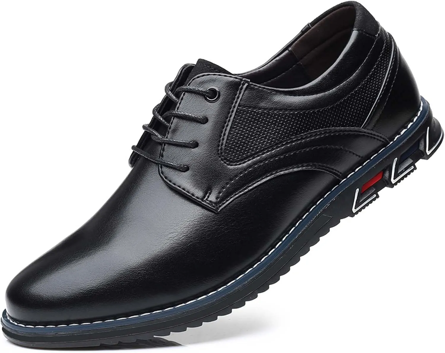 Men??s Dress Shoes No-Stripe Casual Business Oxford Derby Orthopedic Leather Shoes Comfortable Walking Shoes Office Loafers Work Flats