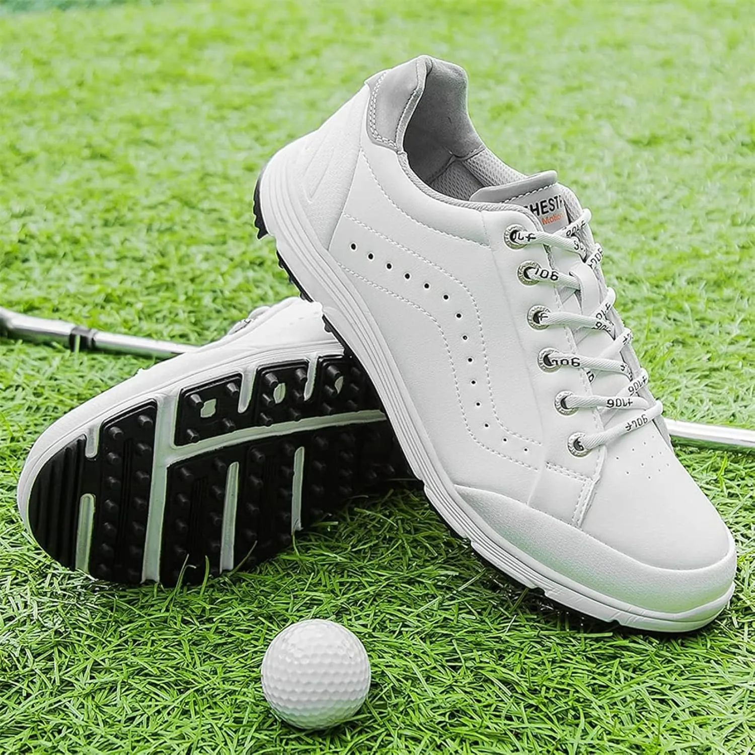 Men's Golf Shoes Professional Waterproof Spike Plus Size Golf Shoes Men's Lightweight Outdoor Non-Slip Walking Shoes