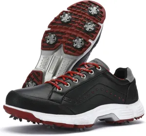 Men's Golf Shoes Professional Waterproof Spike Plus Size Golf Shoes Men's Lightweight Outdoor Non-Slip Walking Shoes