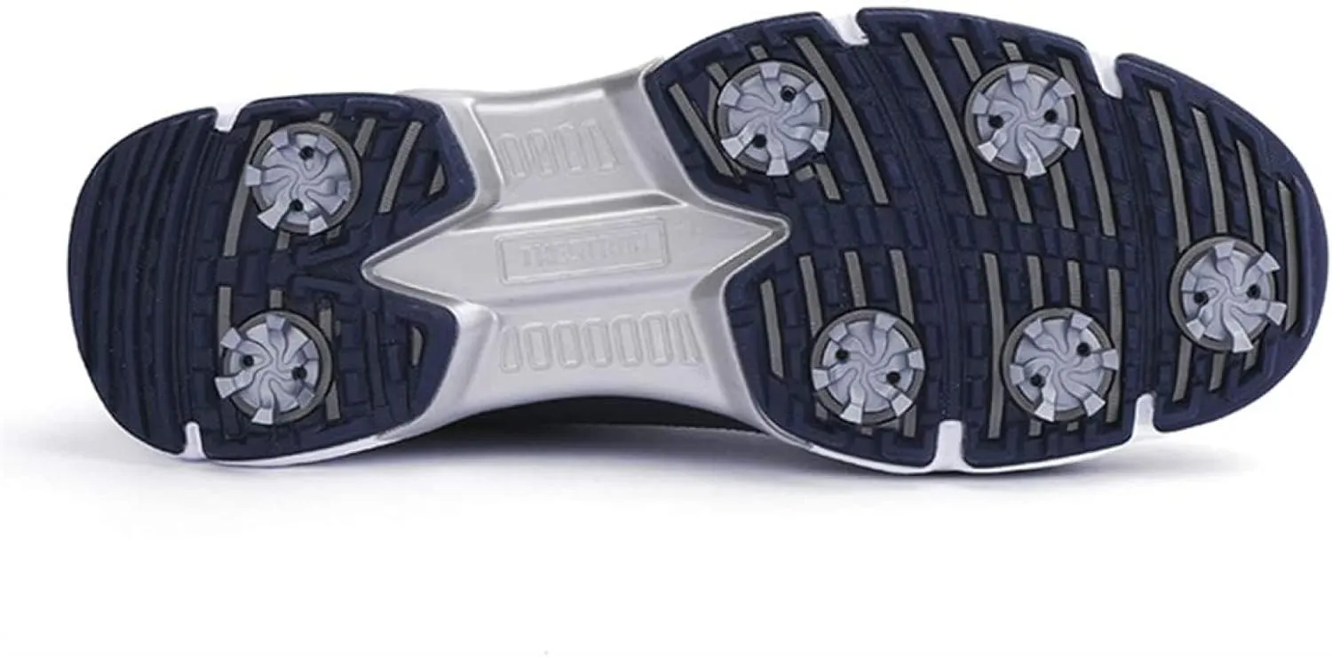 Men's Golf Shoes Professional Waterproof Spike Plus Size Golf Shoes Men's Lightweight Outdoor Non-Slip Walking Shoes