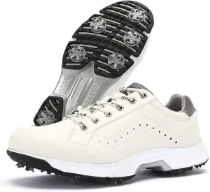 Men's Golf Shoes Professional Waterproof Spike Plus Size Golf Shoes Men's Lightweight Outdoor Non-Slip Walking Shoes
