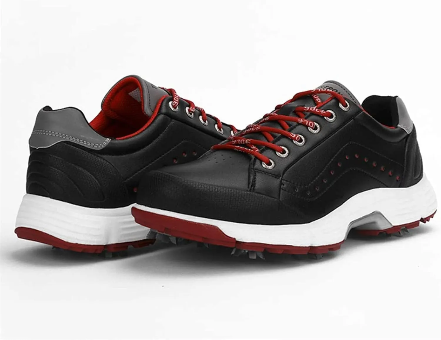 Men's Golf Shoes Professional Waterproof Spike Plus Size Golf Shoes Men's Lightweight Outdoor Non-Slip Walking Shoes