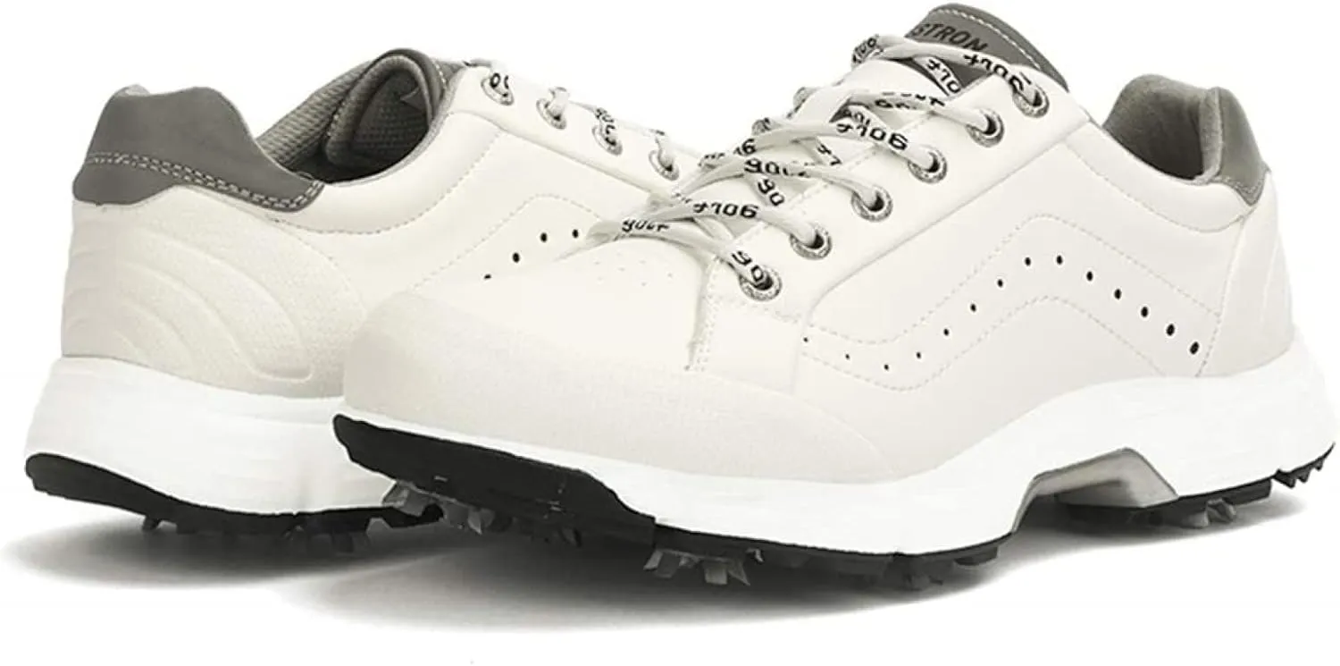 Men's Golf Shoes Professional Waterproof Spike Plus Size Golf Shoes Men's Lightweight Outdoor Non-Slip Walking Shoes
