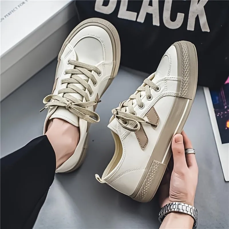 Men's Low-top Skate Shoes - Fashionable Black Casual Sports Shoes, Suitable for Outdoor and Casual wear Styles, Canvas Versatile Student