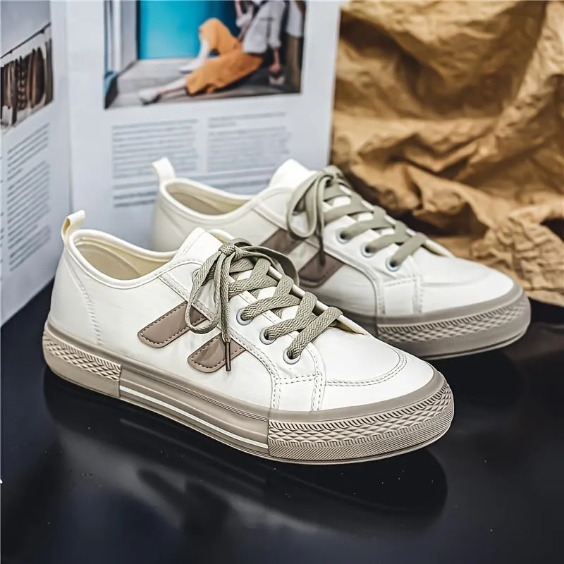 Men's Low-top Skate Shoes - Fashionable Black Casual Sports Shoes, Suitable for Outdoor and Casual wear Styles, Canvas Versatile Student