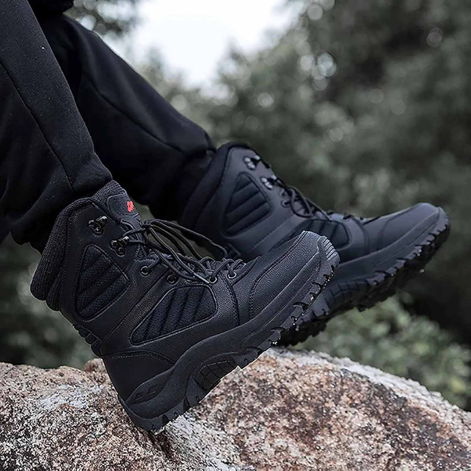 Men's Military Tactical Boots, Outdoor Army Hunting Jungle Hiking Boots Lightweight work boots for men Durable Security Work Boots Desert Boots