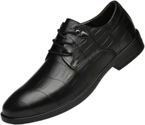 Men's Orthopedic Classic Leather Shoes Fashion Platform Brogue Oxford Men Casual Wingtip Dress Shoes for Men(8.5)