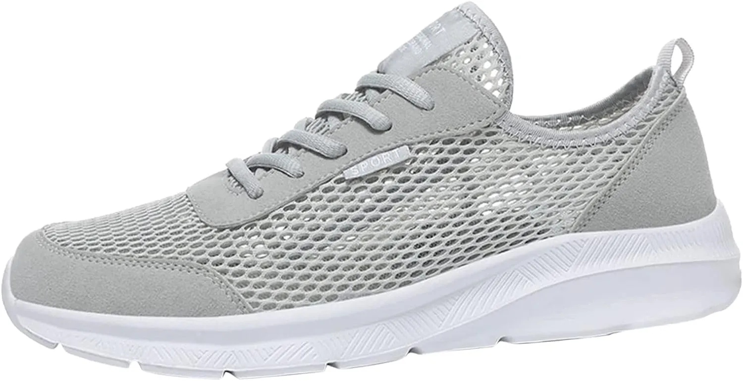 Men's Running Shoes Comfortable Lightweight Breathable Walking Shoes Mesh Workout Casual Sports Shoes