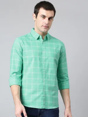 Men's Slim Fit Cotton Checks Full Sleeves Casual Shirt (C9012)