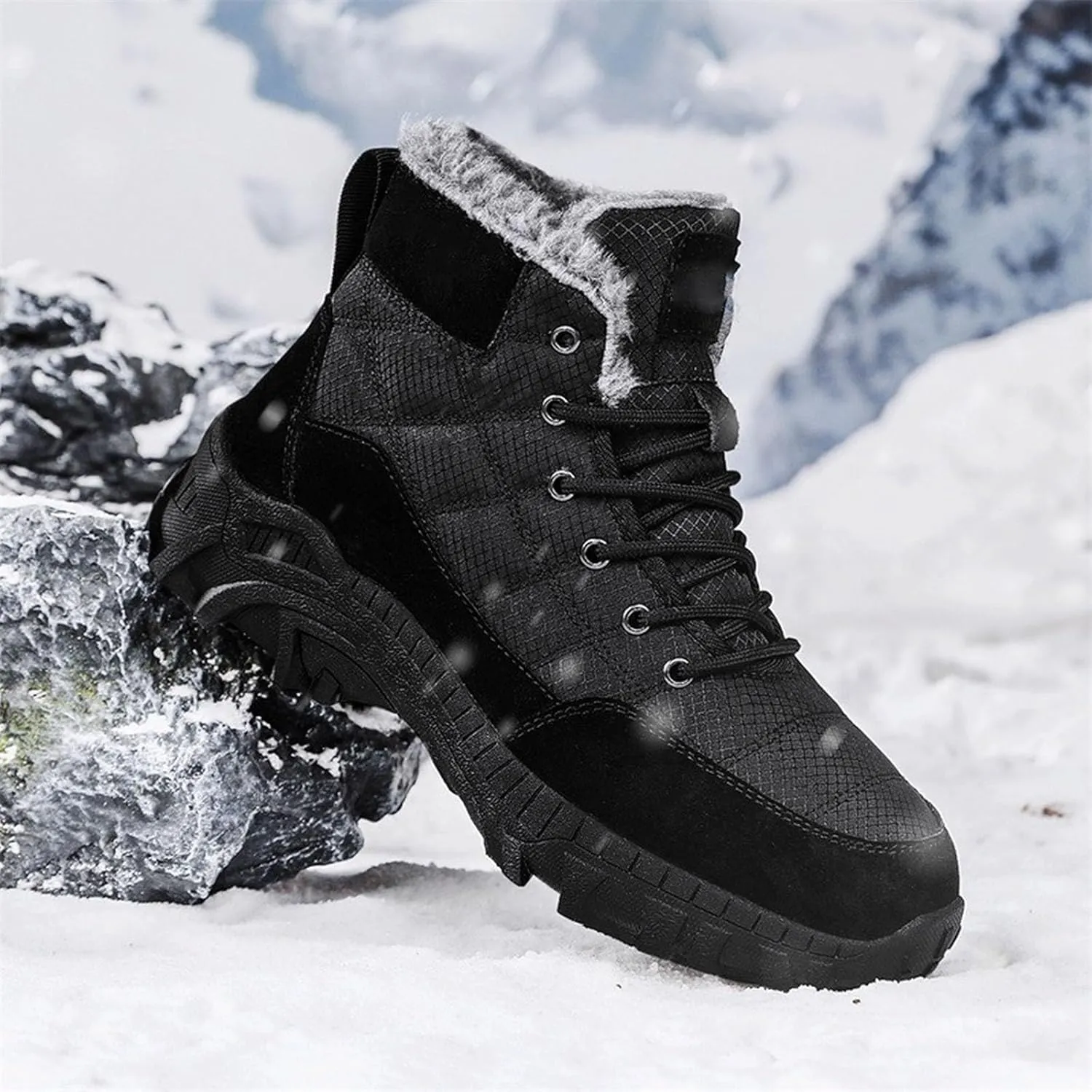Mens Work Boots Steel Toe Hiking Sneakers Ankle Ladies Safety Toe Shoes for Women with Zipper Platform Shoes Composite Toe Botas Hike Grounded Footwear