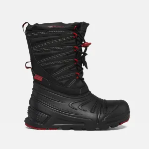 Merrell Big Kid's Snow Quest Lite 3.0 Waterproof Winter Boots - Black/Grey/Red