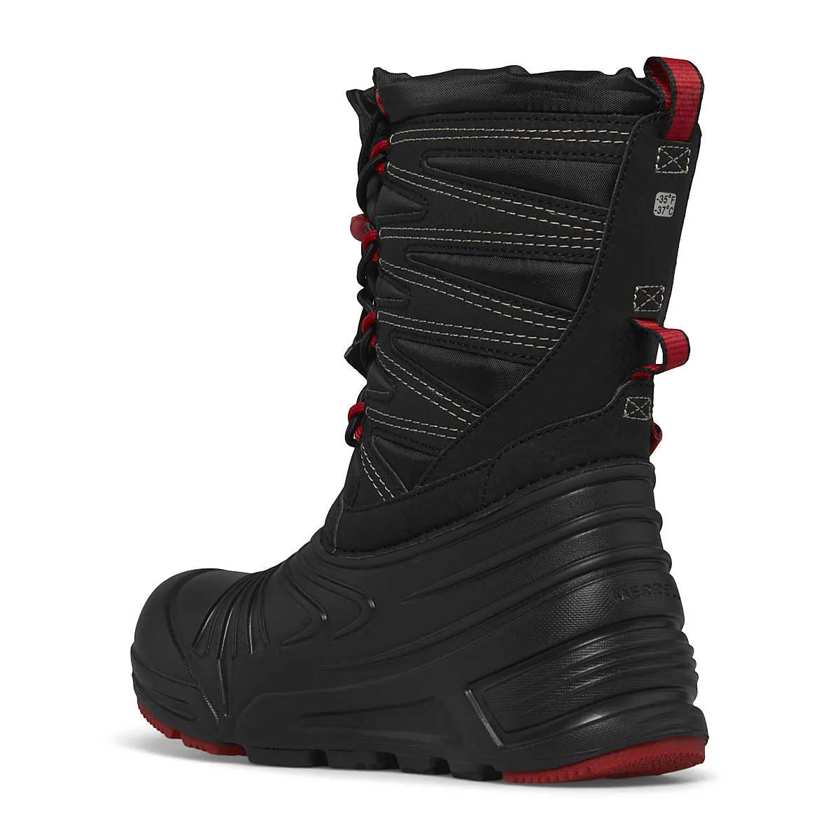Merrell Big Kid's Snow Quest Lite 3.0 Waterproof Winter Boots - Black/Grey/Red