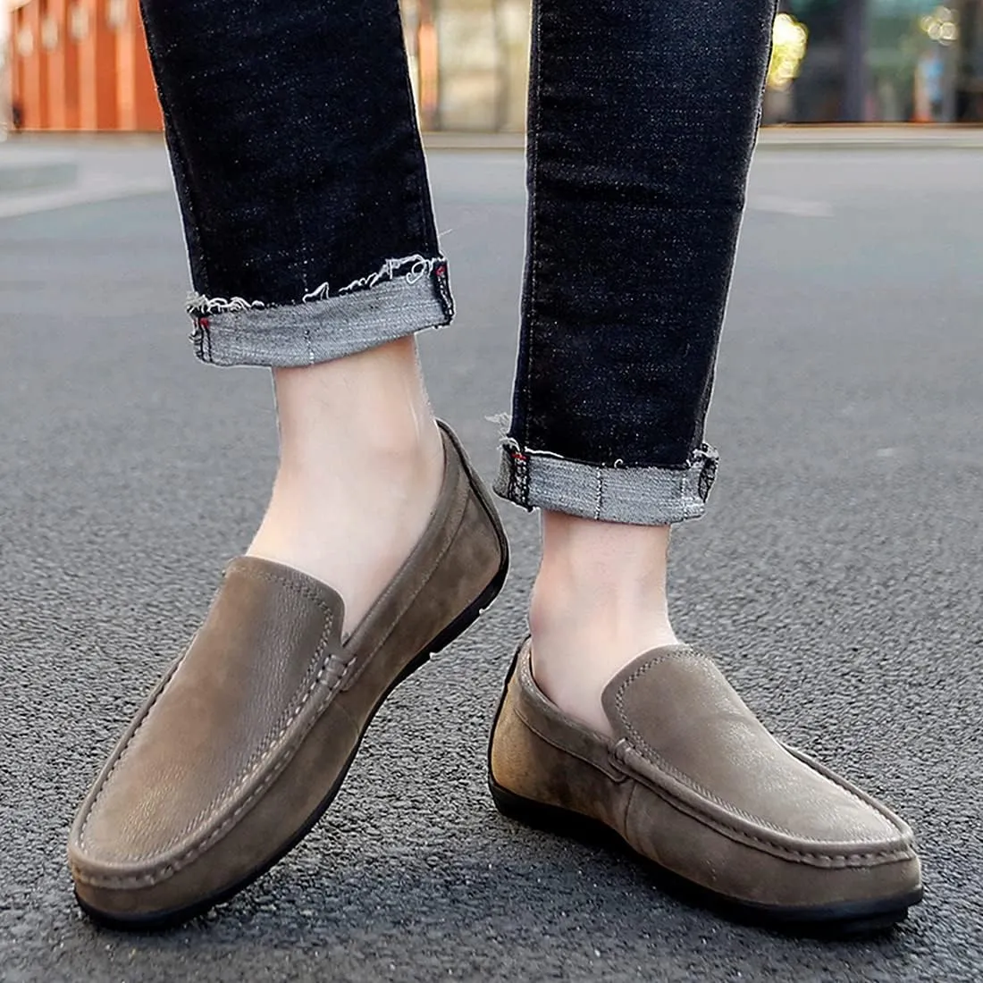 Minishion Classic Mens Shoes Casual Penny Driving Loafers 8007#