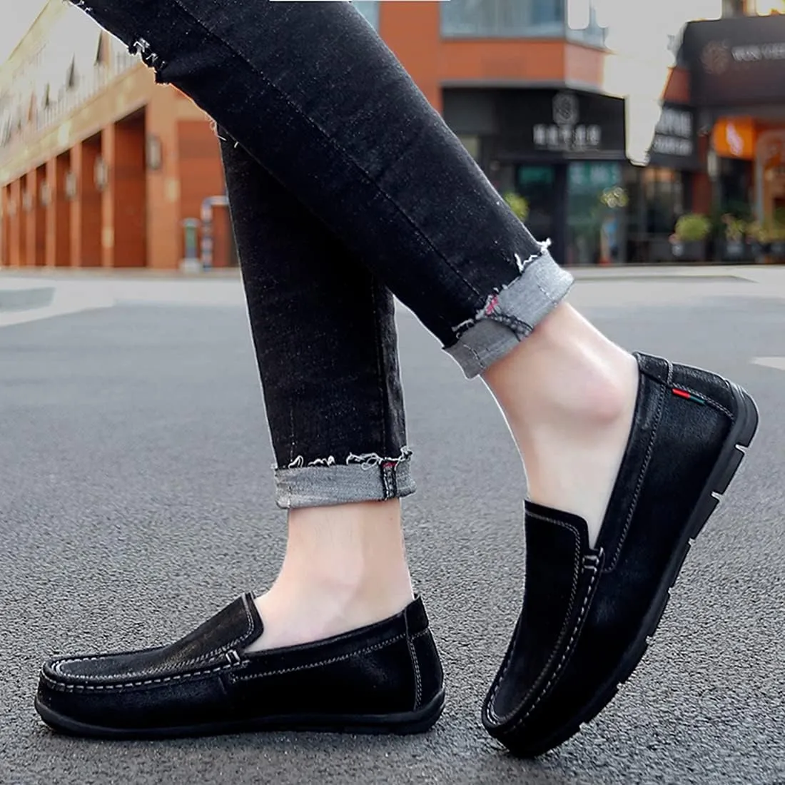 Minishion Classic Mens Shoes Casual Penny Driving Loafers 8007#