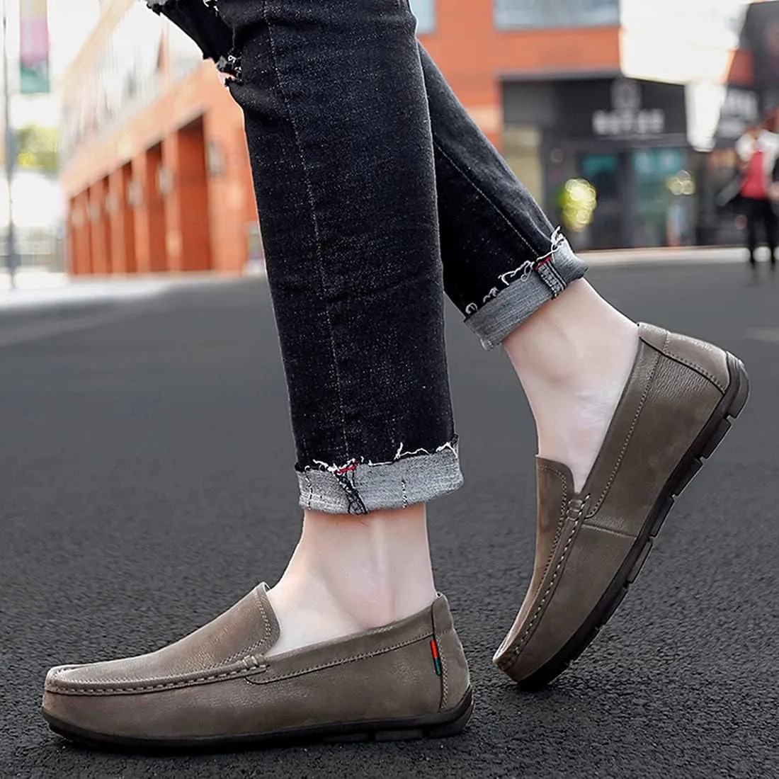 Minishion Classic Mens Shoes Casual Penny Driving Loafers 8007#