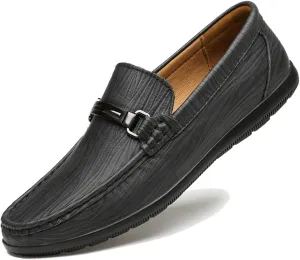 Minishion Loafers Shoes for Men Boy Buckle Driving Shoes 2899#