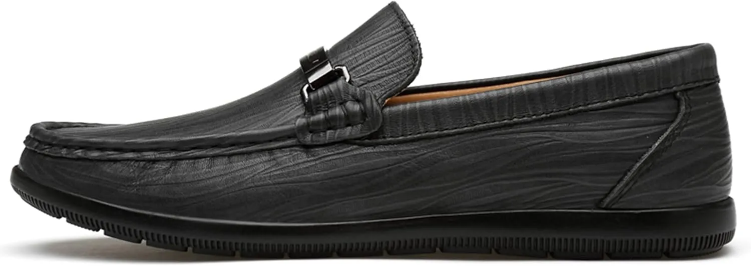 Minishion Loafers Shoes for Men Boy Buckle Driving Shoes 2899#
